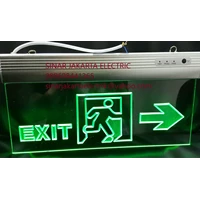 Lampu Emergency Exit Transparan (Penunjuk Arah Jalur Evakuasi)