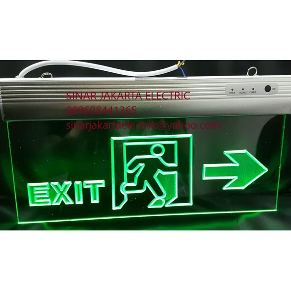 Lampu Emergency Exit Transparan (Penunjuk Arah Jalur Evakuasi)