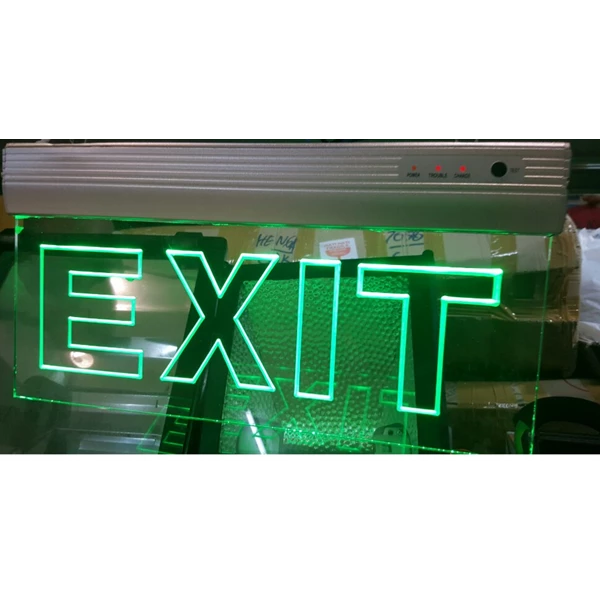 Lampu Emergency EXIT gantung LED Transparan